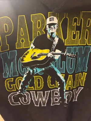 Official Parker McCollum "Gold Chain Cowboy" Tour Hoodie - Black - Size Medium thumbnail 6