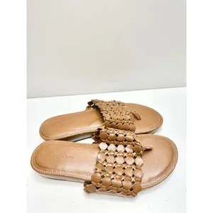 ALI MACGRAW Sandals Womens Size 8 Leather‎ Wren Woven Slip On Shoes thumbnail 3