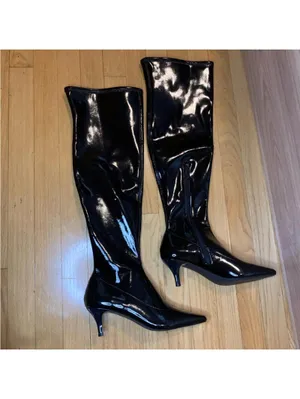 Abound Carmy Over the Knee Boots in Black Patent - Size 7.5 thumbnail 2