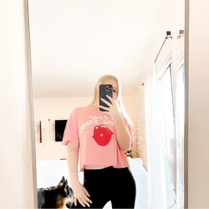 Bravado The Rolling Stones Pink Crop Band Tee 100% Cotton Size Medium thumbnail 1