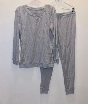 Felina Gray Pajama Set Stretch Cody Long Sleeve Pants thumbnail 1