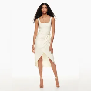 Aritzia Wilfred Saturn Wrap Dress White Sleeveless Womens Size L‎ thumbnail 5