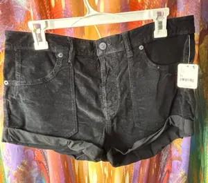 We The Free Black Courdroy Shorts ✨ NWT thumbnail 1
