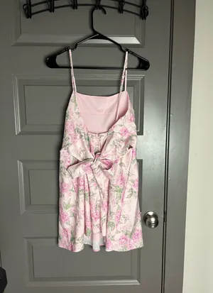 Altar'd State Pink Floral Mini Dress thumbnail 3