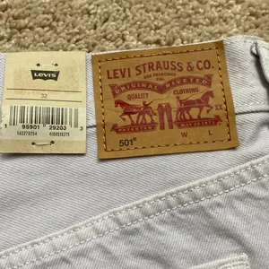 Levi’s 501 Shorts‎ High Rise Cutoffs Denim 100% Cotton Washed Lilac Size 32 thumbnail 8