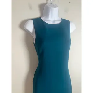 Vince Womens Teal Blue Sleeveless Shift Mini Dress Size 2‎ V1588-90389 thumbnail 4