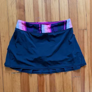 Lululemon Run: Pace Setter Skirt (Tall) in Black / Assorted Stripe Bleached Cora thumbnail 2