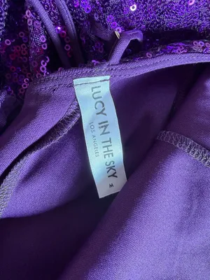 Lucy In The Sky Purple Sequin Mini Dress thumbnail 7