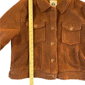 Cozy Brown‎ Teddy Jacket Brown Size XL thumbnail 3