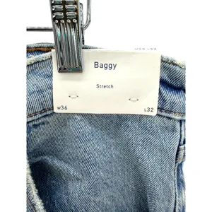 Hollister Baggy Jeans Stretch Distressed Light Wash Denim Men's 36 X 32 New thumbnail 4