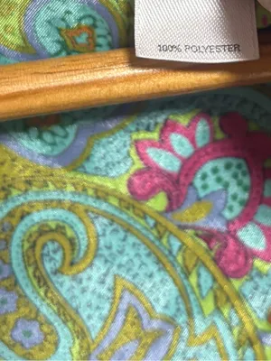 Victoria’s Secret paisley satin button down pajama top size XS thumbnail 7