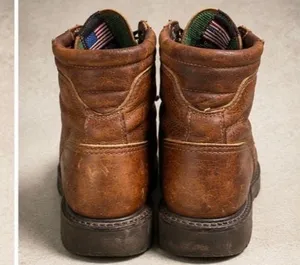 Justin Boots - Original Lace-Up Round Toe Work Boots - Size 7 thumbnail 4