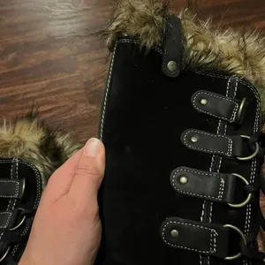 SOREL Joan of Arctic Boots Black Waterproof Winter Snow Boots Faux Fur Size 7 thumbnail 7