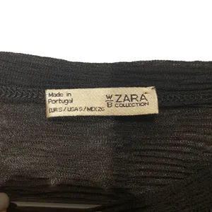 Zara Black Layered Ruffled Detail Dressy Long Sleeve Blouse Women Sz S thumbnail 4