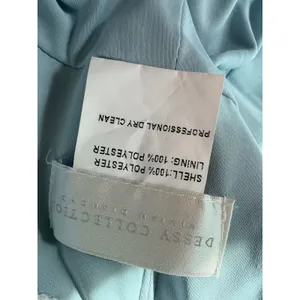 Dessy Collection 3131 Halter Tulle Floral Bridesmaid Maxi Dress Blue 10 NWT thumbnail 4