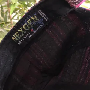 Y2K Boho Chic Kitschy Gypsy Hippie Aztec Western Beaded cross messenger cadet military newspaper baker boy cap hat thumbnail 7