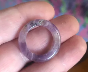 Amethyst Handcrafted genuine stone band ring 6 thumbnail 4