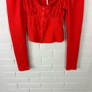 Free People Ladybug Knit Long Sleeve Top Size S thumbnail 7
