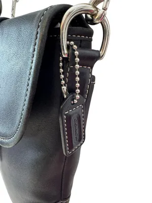 Vintage Coach Black Leather Soho Duffle Flap Crossbody Bag 9480 Y2K thumbnail 9