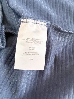 MPG Ottoman Long Full Zip Up Ribbed Sweater Jacket - S - Slate Blue thumbnail 7