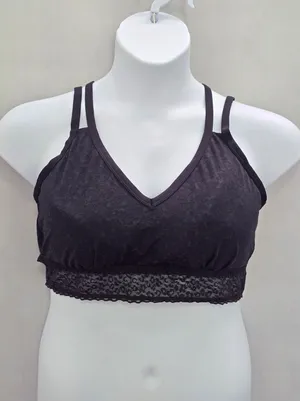 Maurices Black Romantic Boudoir Cottage Lingerie Feminine Lace Bra Plus 2X thumbnail 1