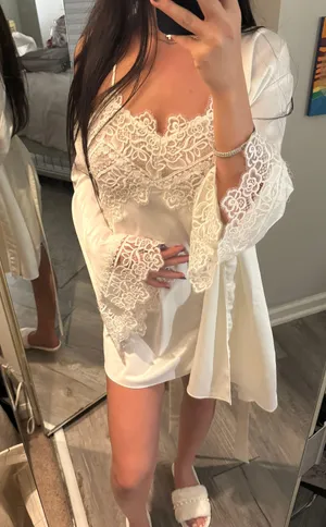 Anthropologie Nightgown & robe set Bridal set thumbnail 10