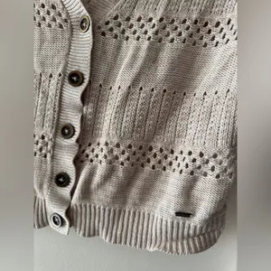 Garage V-Neck‎ Beige Button Cardigan thumbnail 5