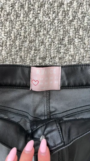 revice Denim leather black pants thumbnail 5