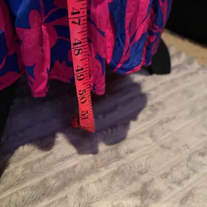 Abel The Label Pink Blue Floral Smocked Tiered Maxi Dress‎ Ruffle Sleeve Medium thumbnail 9