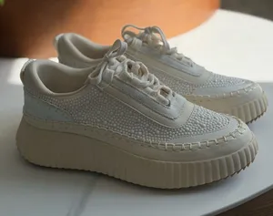 Mi.iM California White Pearl Platform Sneakers Women’s Size 9 New Without Box thumbnail 1