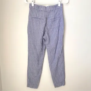 Abercrombie & Fitch Blue White Striped Linen Pants Size XS thumbnail 8
