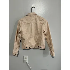 LEVI'S FRESH ORIGINAL TRUCKER‎ JACKET WOMENS XS PINK JEAN DENIM Botanical thumbnail 5