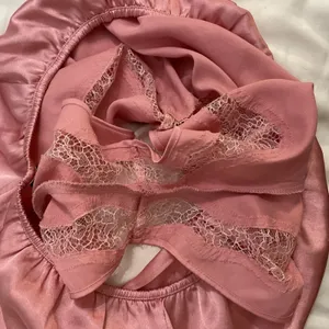 Victoria's Secret Satin Tap Shorts Light Pink Lace Trim Sleep Pajama Bottoms XS thumbnail 7