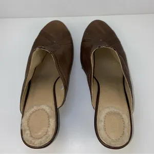 Brown Leather Studded Clog US Size 11 Wedge Mules Slide UGG Australia Women's thumbnail 8