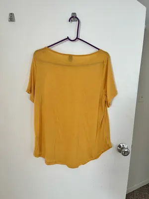 Solid color hem tee Yellow Size XL thumbnail 2
