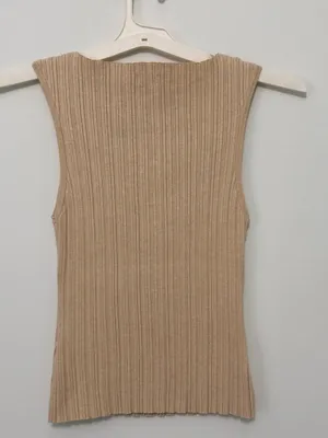 QUINCE Cotton Cashmere Ribbed Tank / Heather Oatmeal / Large thumbnail 11