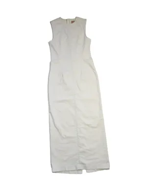 NWT Reformation Kendi Denim Midi in Fior Di Latte Sleeveless Stretch Dress 6 thumbnail 7