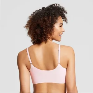 NWT - True & Co. Pale Pink Scoop Wireless Bra thumbnail 2