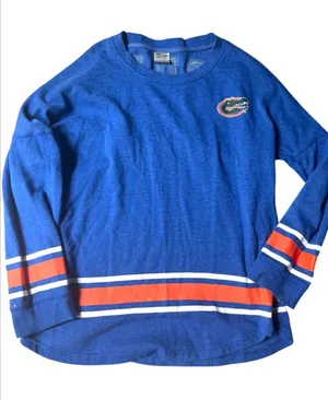 Florida Gators Size M Stadium Athletics Blue Orange Cotton Blend Sweatshirt thumbnail 1