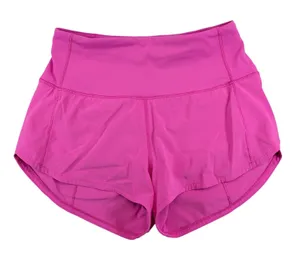 Lululemon Speed Up High Rise Lined Short 2.5" Pink Highlight Running W7BH8S Sz 2 thumbnail 1