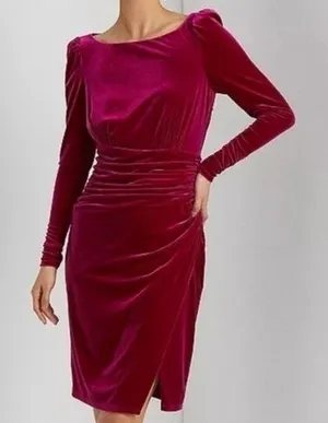 Lauren Ralph Lauren Velvet Cocktail‎ Dress Size 2 thumbnail 1
