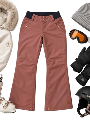 Ride Cappel Mauve Brown Snowboard Ski Pants Women Small Tall Ski Winter Gear EUC thumbnail 2