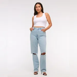 ABERCROMBIE & FITCH The 90’s Straight Ultra High Rise Jeans Size 30 / 10R NWT thumbnail 14