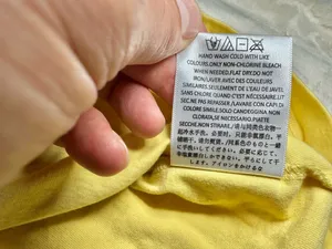 Fear Of God Essentials Shirt Mens XXL Yellow Short Sleeve Spell Out thumbnail 5