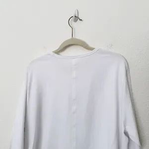 [Athleta] Bright White Supima Cotton Crew Neck Long Sleeve Essential Top Size XL thumbnail 6