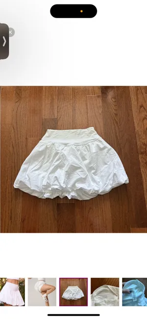 OFFLINE by Aerie Real Me Bubble Skort size small white thumbnail 2