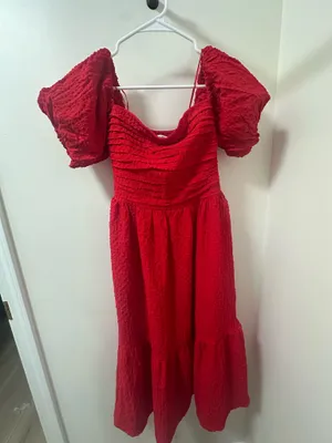 Abercrombie Emerson Puff Sleeve Dress midi thumbnail 2