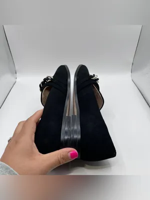 Karl Lagerfeld Paris Lynette Women's Black Suede Chain Loafer Flats Shoes 8.5M thumbnail 7