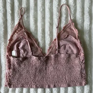 Free People Lace Bralette Cami in Dusty Rose thumbnail 3