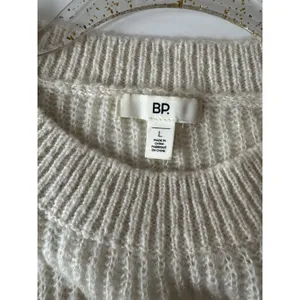 BP Womens Ribbed Colorblock Striped Knit Sweater Size L Cream Cozy Soft Pullover thumbnail 6